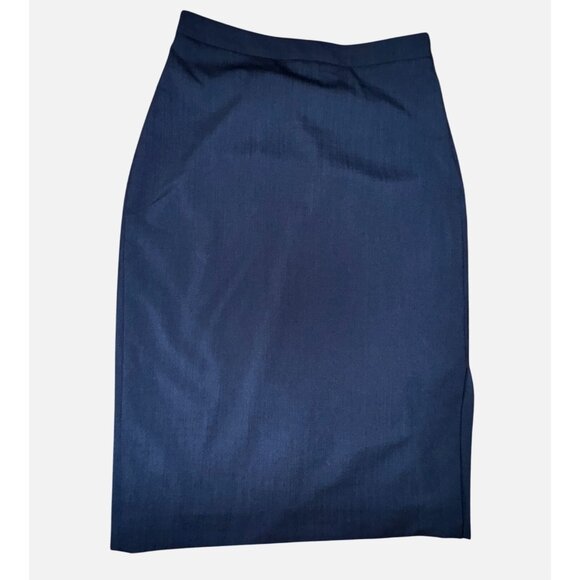 Banana Republic Blue Pencil Skirt Size 0 Sexy Classic Secretary Office Basic - Picture 1 of 6